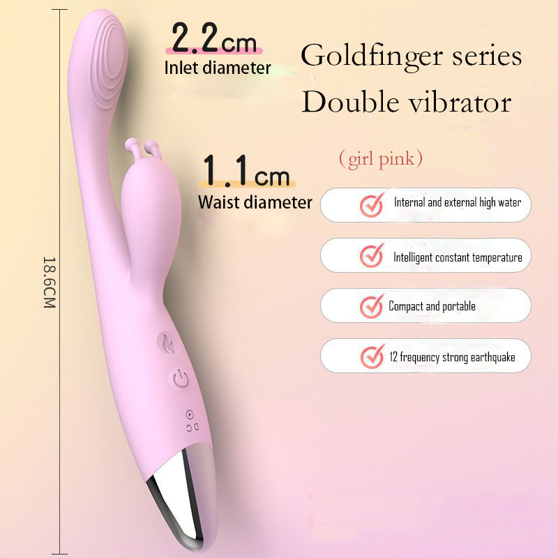 Heated vibrator female masturbation av stick double vibrating clitoris massager adult female sex toys