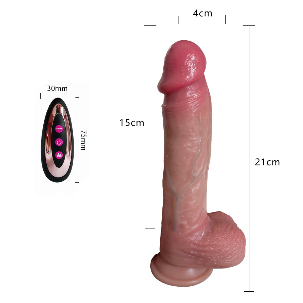 Simulation wireless remote control magnetic charging telescopic 20 movement warming masturbation dildo