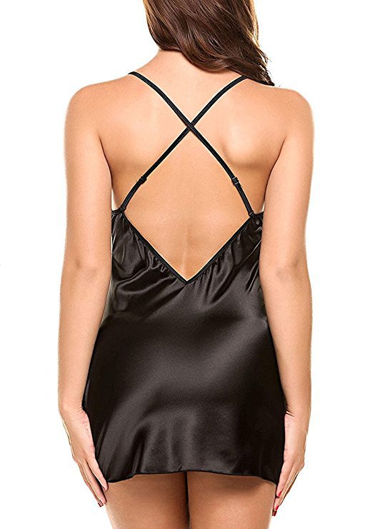 new erotic underwear sexy women imitation silk nightdress sex suit cute ladies loungewear