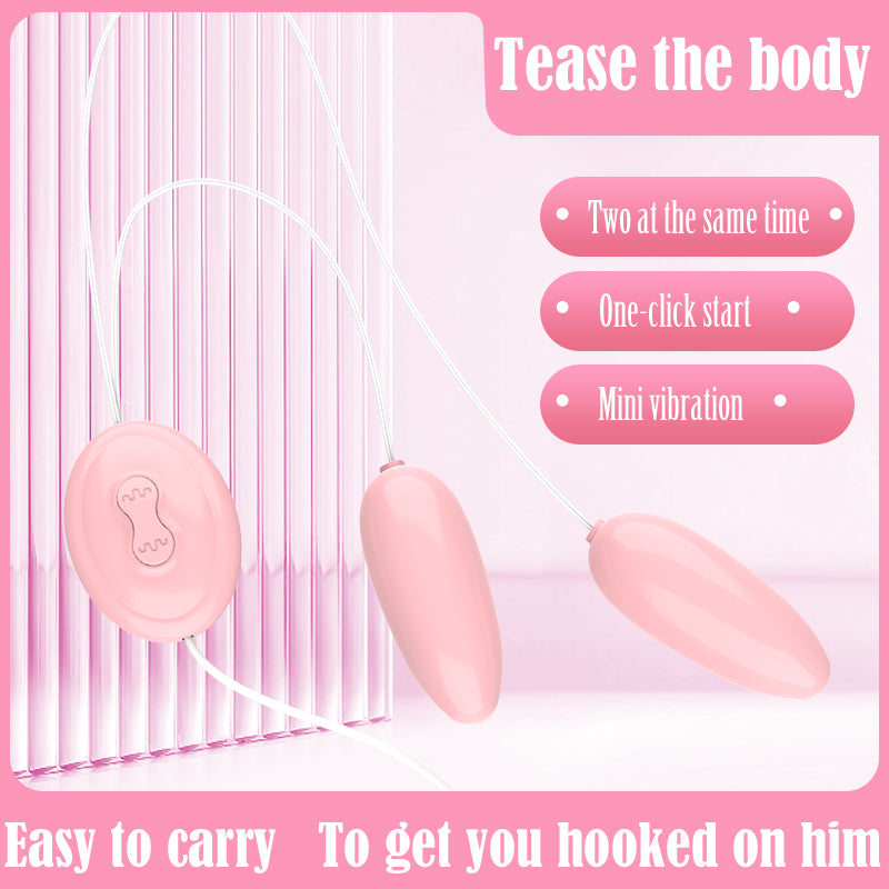 Double egg straight insert female jumping egg vibrator mute vaginal massage adult female sex products