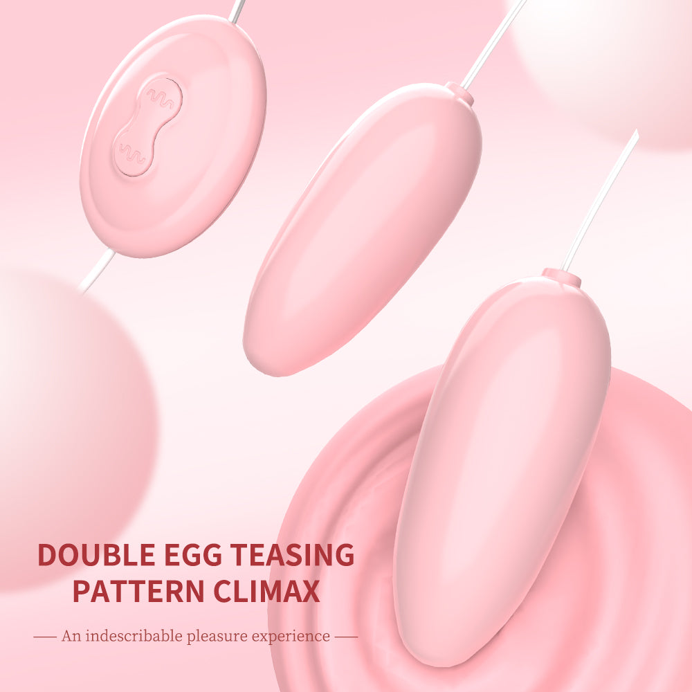 Double egg straight insert female jumping egg vibrator mute vaginal massage adult female sex products