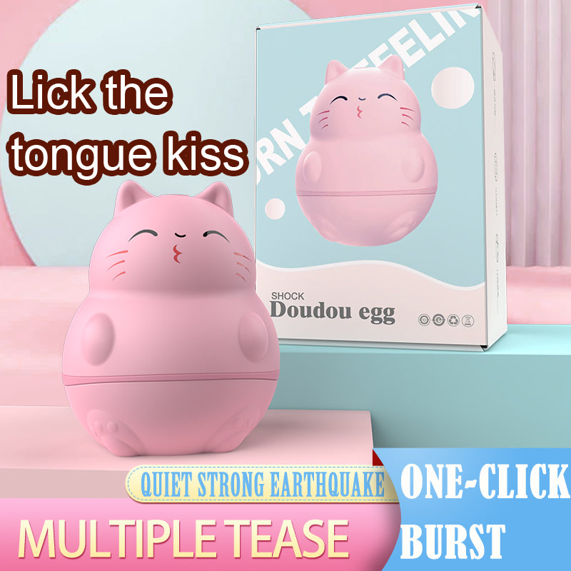 Tongue licking cat jumping egg cute soft cute super static vibrator sound dormitory available sex toys female masturbator adult