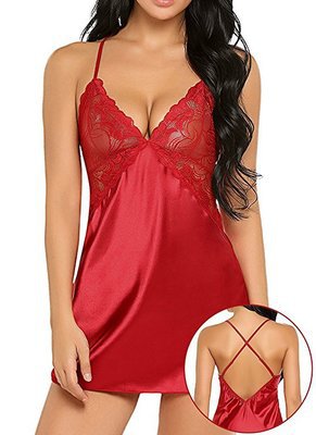 new erotic underwear sexy women imitation silk nightdress sex suit cute ladies loungewear