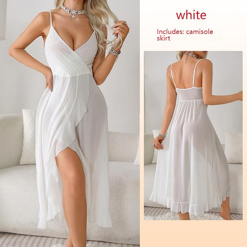 new erotic underwear European and American nightclubs sexy V-neck backless sleeveless slip dress manufacturers wholesale